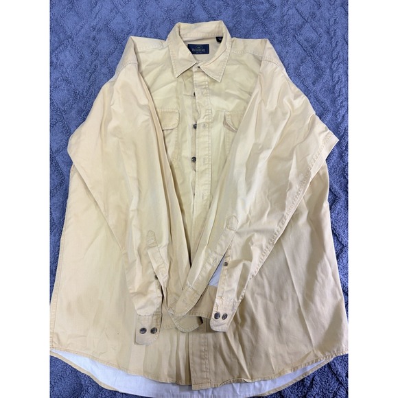 RedHead Other - Men's Redhead Size L Cotton Yellow Long Sleeve Button Down Front Pockets